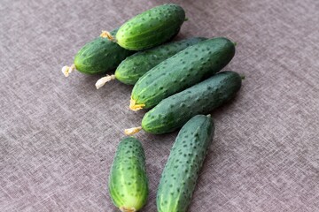 cucumbers on a wooden table