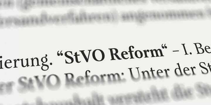 StVO Reform im Buch