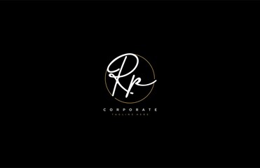 Letter RR Logo Manual Elegant Minimalist Signature Logotype