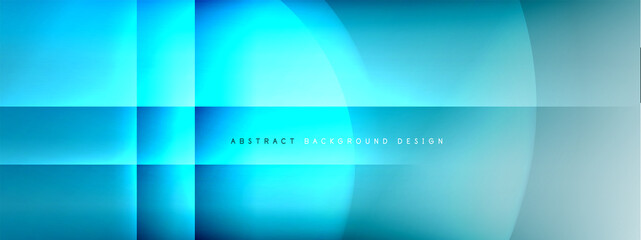 Fototapeta premium Vector abstract background - circle and cross on fluid gradient with shadows and light effects. Techno or business shiny design templates for text