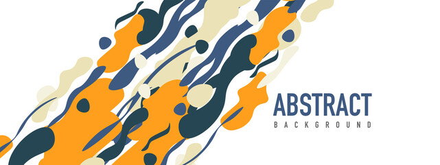 Trendy liquid style shapes abstract design, dynamic vector background for placards, brochures, posters, web landing pages, covers or banners