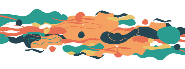 Trendy liquid style shapes abstract design, dynamic vector background for placards, brochures, posters, web landing pages, covers or banners