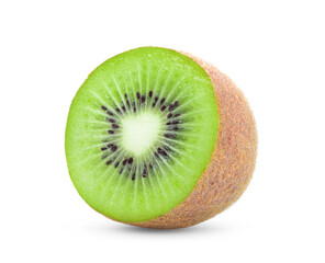 Obraz na płótnie Canvas half kiwi fruit on white background