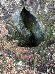 a cave in the mountains