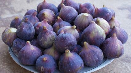 fresh juicy figs . close-up