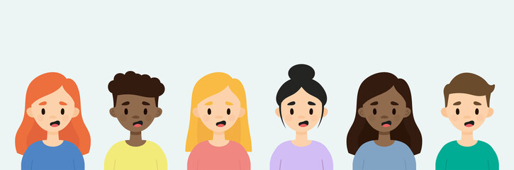 Diverse multiracial group of young people