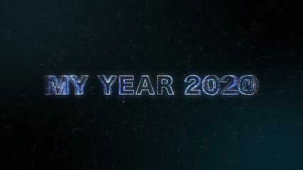 MY YEAR 2020 光るCGのメッセージ