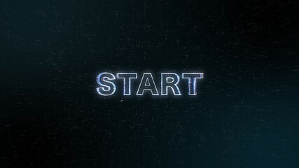 光で描かれているLet’ Start　オープニング素材