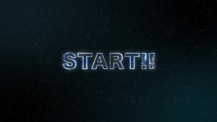 光で描かれているLet’ Start!!　オープニング素材