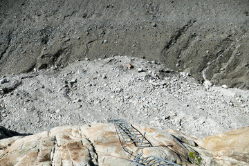 530 steps downstairs into the middle of a glacier in the Swiss Alps
