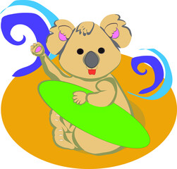 Obraz na płótnie Canvas Cute coala Childish print for nursery, kids apparel,poster, postcard. Vector Illustration