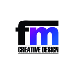 Letter FM logo icon design vector. monogram logo vector illustration