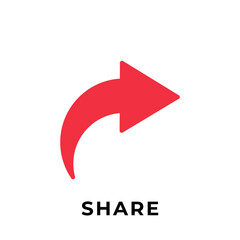 Share button icon vector for social media. Share icon button Vector illustration design template. Share icon or button for video channel, blog, social media and background banner