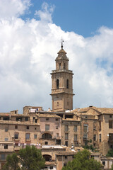 Fototapeta na wymiar Bell tower of the Church of the Assumption of Bocairent
