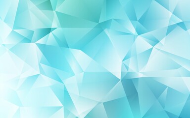 Light Blue, Green vector abstract mosaic backdrop. A sample with polygonal shapes. Template for cell phone's backgrounds.