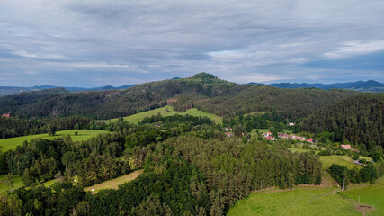 Drone Photography of the mountains near Decin