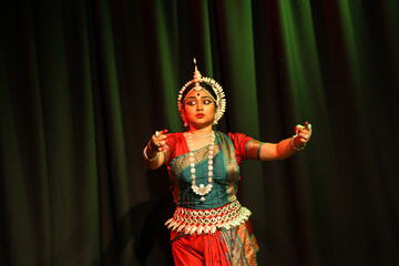 Fototapeta premium A beautiful graceful odissi dancer