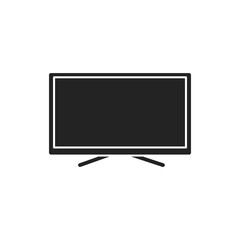 TV display black glyph icon. Electronic device. Pictogram for web page, mobile app, promo.