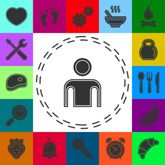 vector user icon, avatar silhouette, social symbol