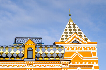 Turret on the facade of the house