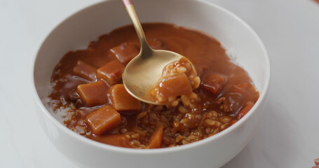 Homemade curry rice at home