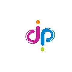 dp letter logo icon illustration vector