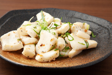 いかのネギ塩炒め