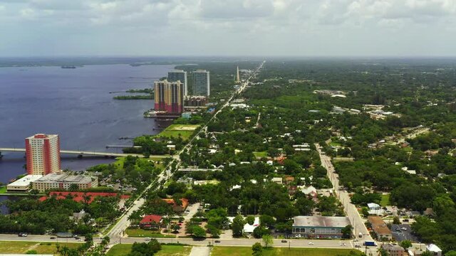 Aerial Video Subdivision Of Towles Fort Myers Florida USA