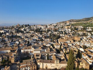 Naklejka premium panoramic view of Granada Spain