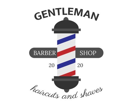 Illustration vector design of barbershop logo template