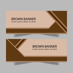 elegant brown banner template design