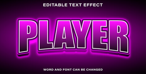 Text effect style esport player
