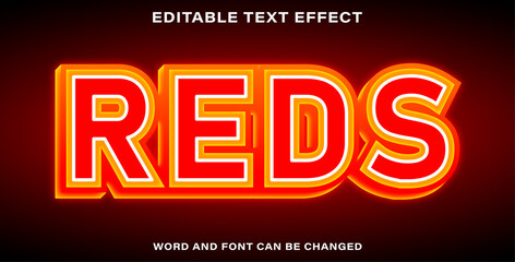 Text effect style reds