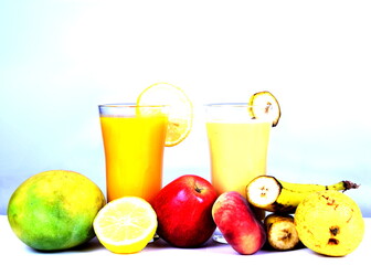 yellow smoothie - healthy fruity drink