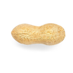  Peanut isolated  on the white background.  Dried peanut closeup