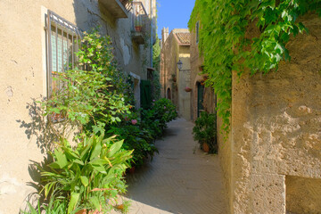 historic center of the medieval town of capalbio in the tuscan maremma