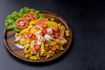 Corn salad with shrimp teasy Thai food
