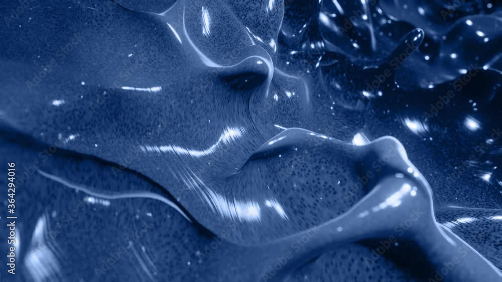 Aufkleber smooth animation of liquid black gradient in 4k. glossy paint surface as abstract looped stylish bac