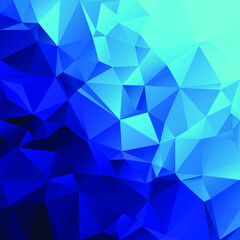 Blue Polygonal Mosaic Background, Creative Design Templates