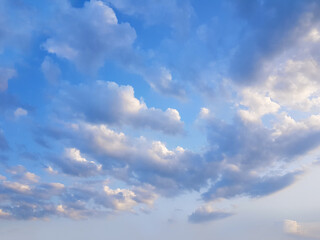 Fototapeta na wymiar Beautiful sky clouds background, landscape skyline