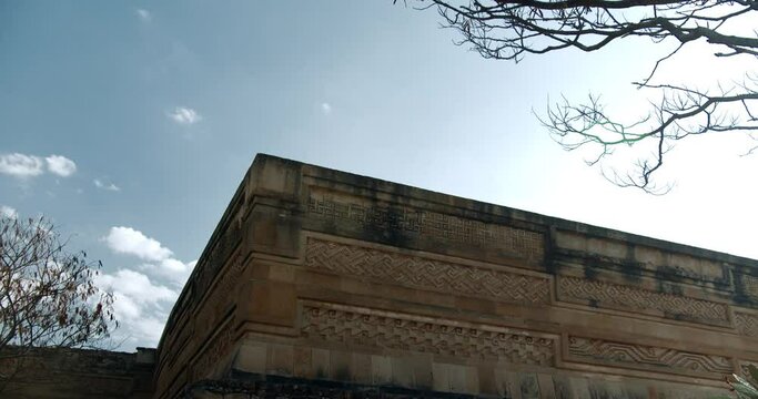 Ancient Archeological Mitla Site Hall of Columns Exterior