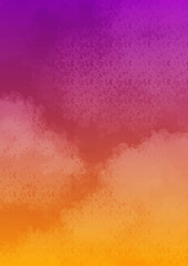画用紙の質感のあるタッチの水彩　空と雲　