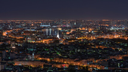 Nice scene from the Condominium rooftop location next to Chao Phraya River Bangkok/Thailand