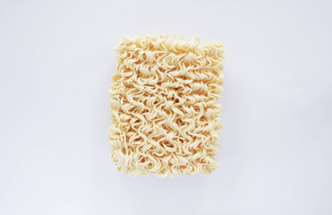 noodles on white background