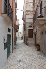 Empty streets of Italian city Polignano a mare after lockdown