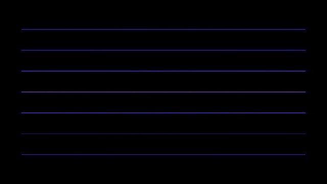 PNG Alpha.HUD 90s shining lines Equalizer with easy music.Good for text list or titles. Animation loop. Bright blue glare and flare.HUD lines technological glitch flickering.