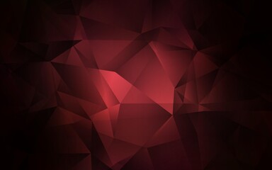 Dark Red vector gradient triangles pattern. A completely new color illustration in a polygonal style. Template for cell phone's backgrounds.