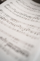 Fototapeta premium close up of music notes