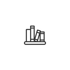 book shelf isolated line icon for web and mobile