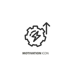Fototapeta premium motivation icon. development isolated line icon for web and mobile